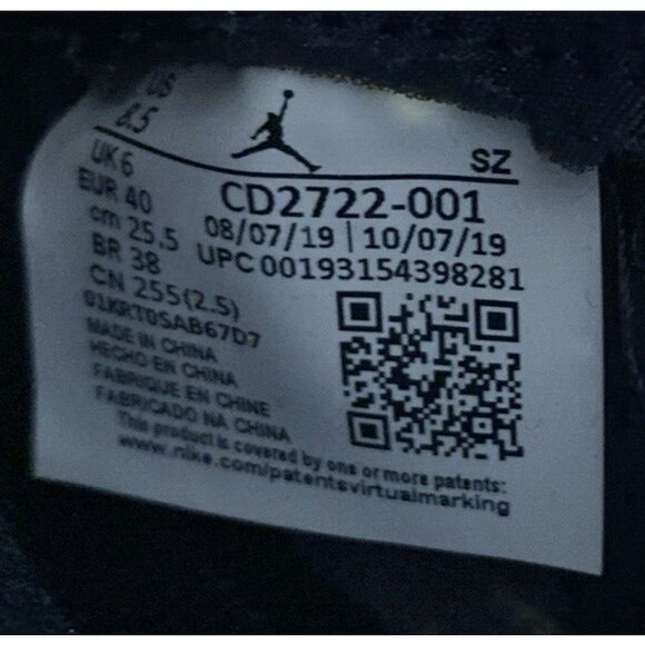 Nike Air Jordan 5 Retro Oil Grey Sneakers Womens Size 8.5 High Top CD2722-001 - Picture 11 of 16